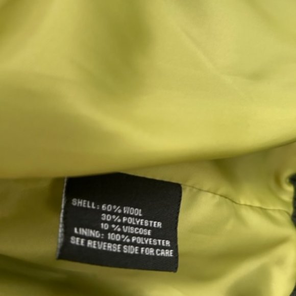 Steve Madden Wool Blend Army Green Jacket- Size Large - Picture 6 of 9